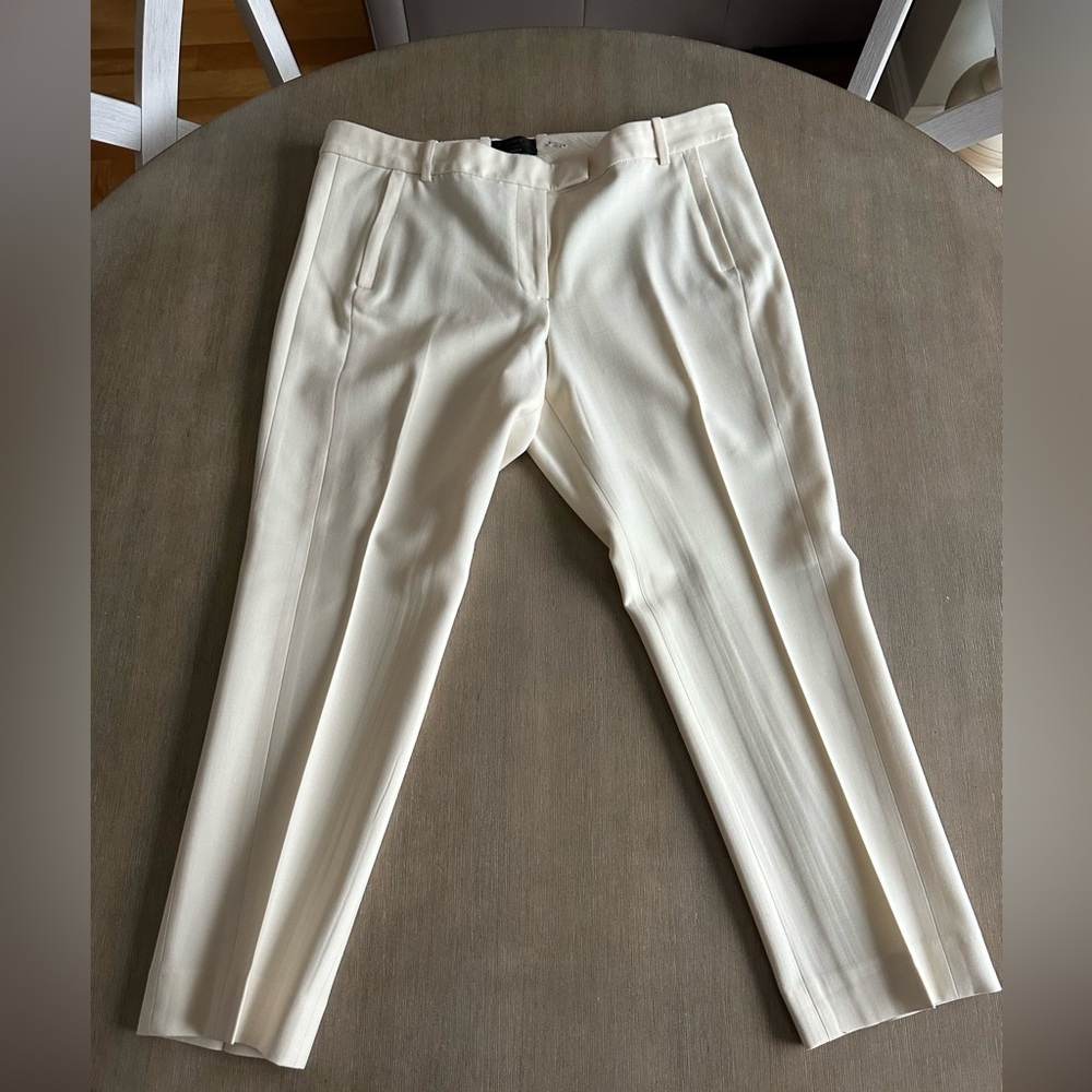 J. Crew women’s Maddie ivory wool Dress Pants 14